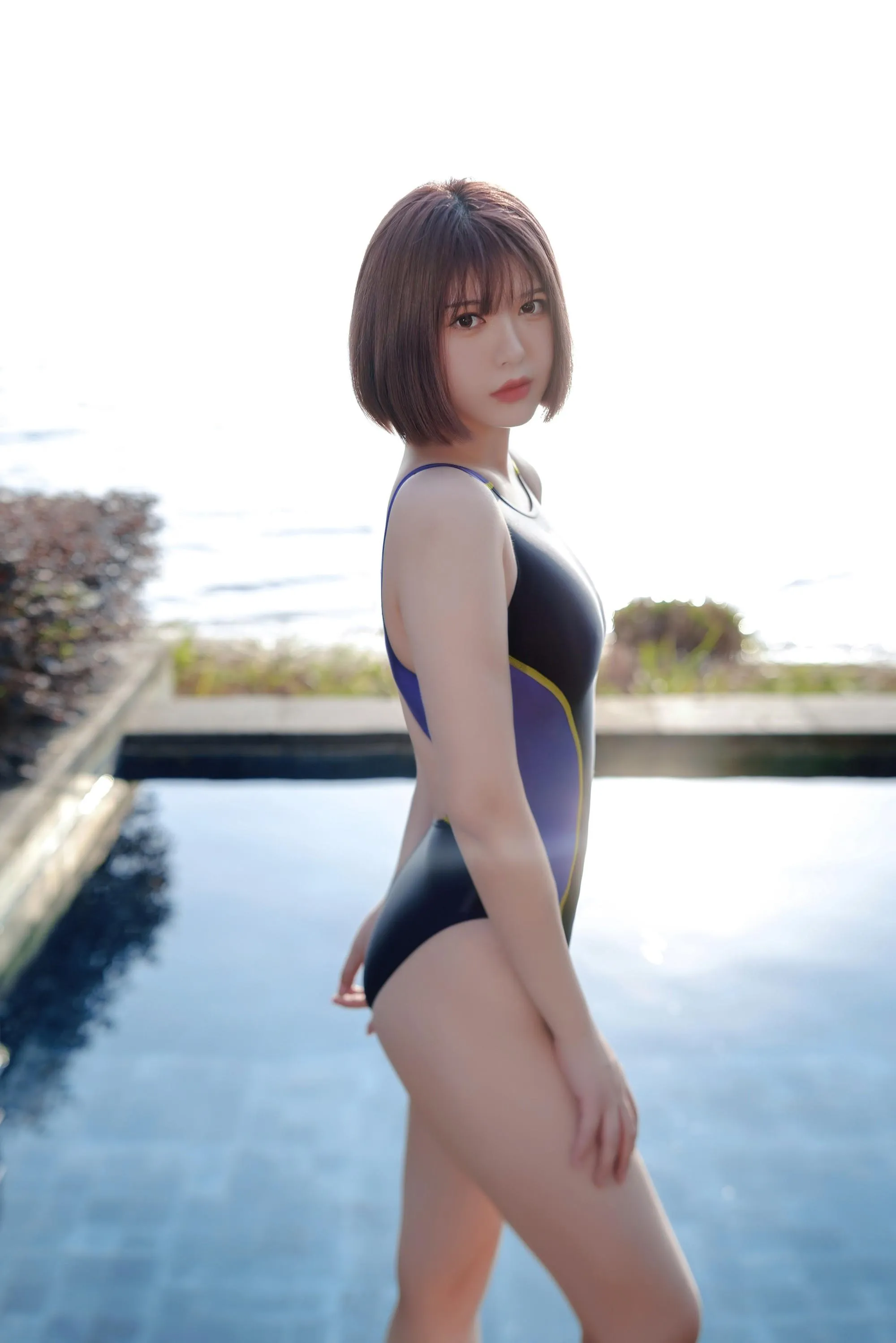 半半子 – NO.54 競泳水着を着た彼女-4K映画-36P [36P]插图1